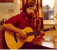 Steve McW Playing a Dinsdale guitar - Circa 1981